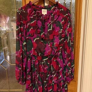 MISA LOS ANGELES Lorena Mini Dress Women's SMALL Long Sleeve Holiday Designer